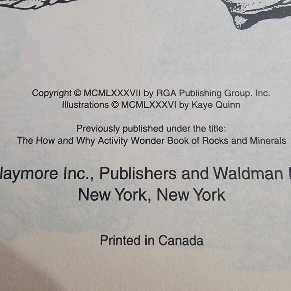 Rocks and Minerals Amazing Facts Activity Fun Book (1987, Paperback) Science Fun - Picture 5 of 8